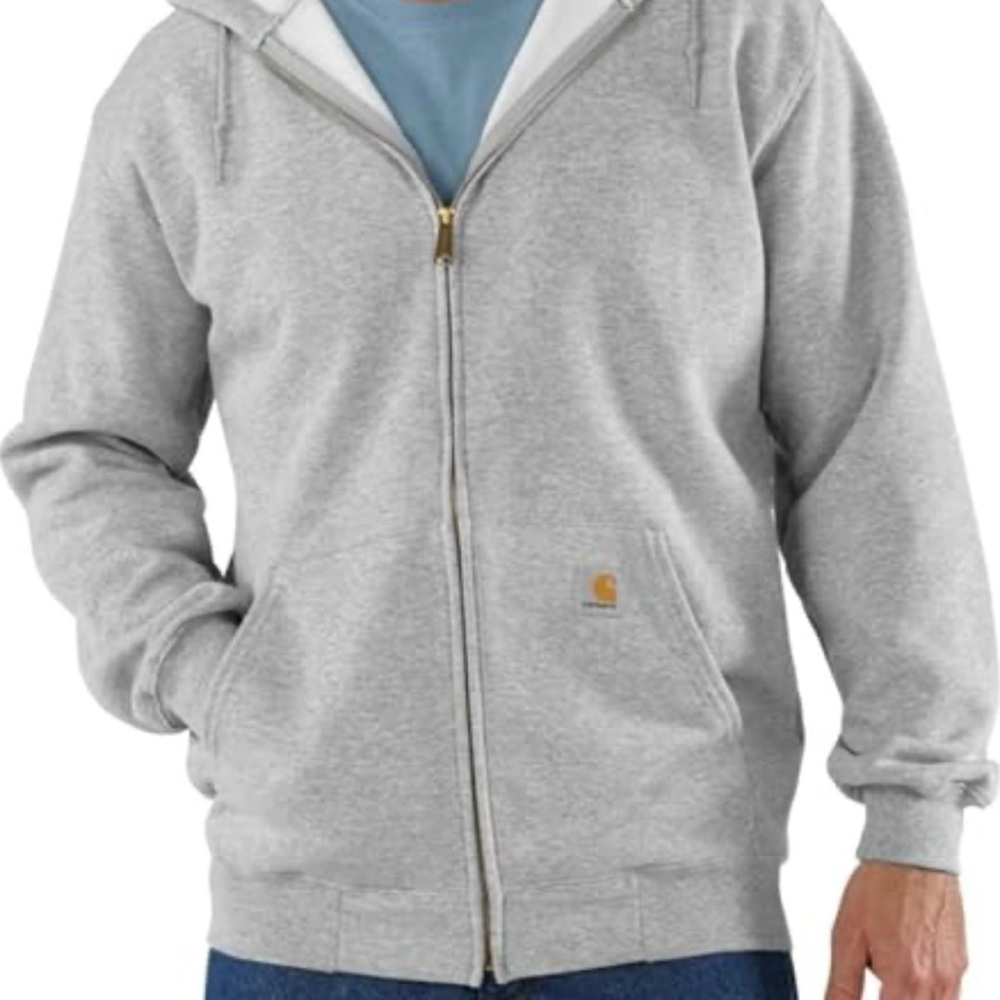 Carhartt Men's Gray Full-Zip Hoodie